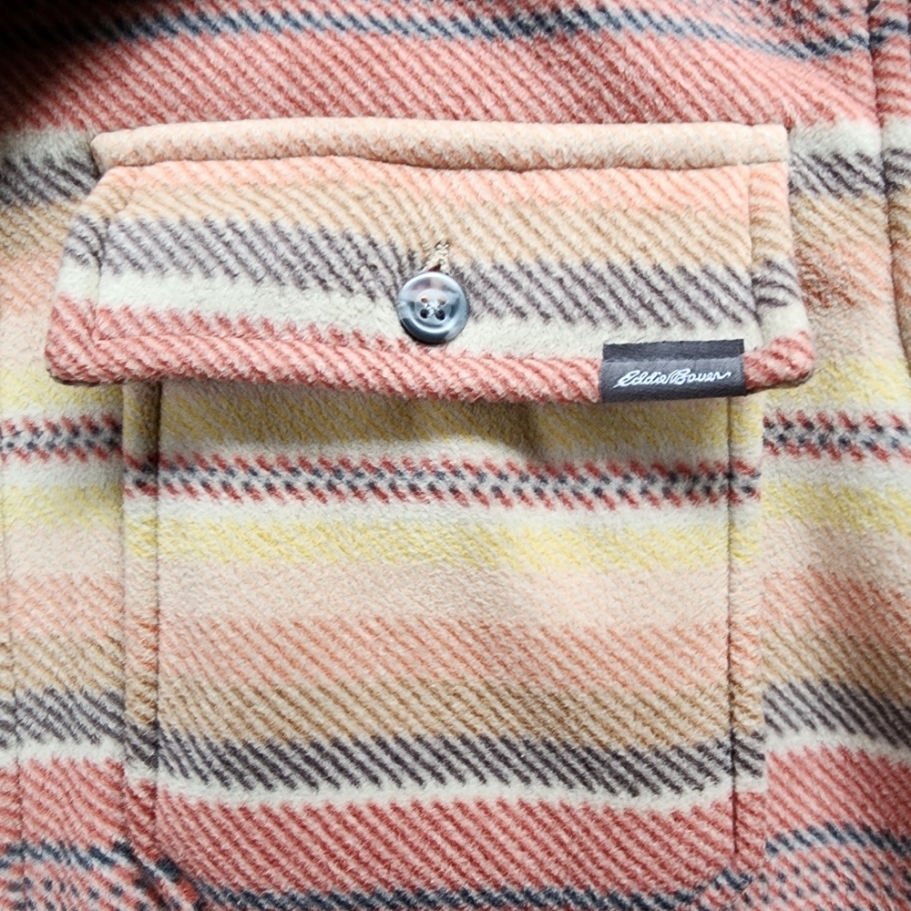 Eddie Bauer Striped Sherpa Lined Fleece Jacket - Picture 15 of 16